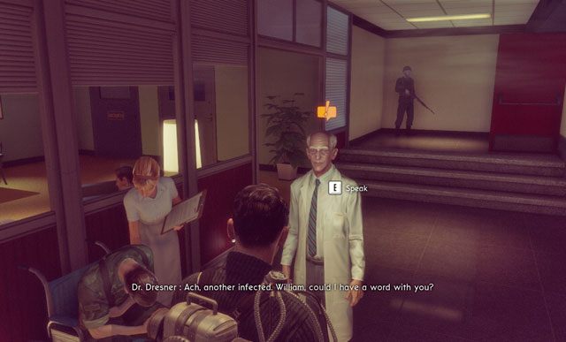 Doktor stoi na lewo od sali głównej, w korytarzu. - 3 - Wizyta w bazie III - Misje - The Bureau: XCOM Declassified - poradnik do gry