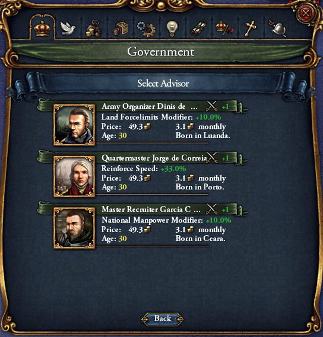 Wykorzystuj doradców do nadrabiania braków u króla, lub wykorzystania w pełni jego mocnych stron. - Europa Universalis 4: Doradcy - Administracja - Europa Universalis 4 - poradnik do gry