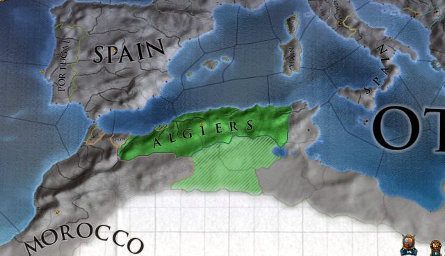 Zakreskowane regiony to rdzenne prowincje, które znajdują się poza granicami kraju. - Europa Universalis 4: Ważne pojęcia i współczynniki - Europa Universalis 4 - poradnik do gry