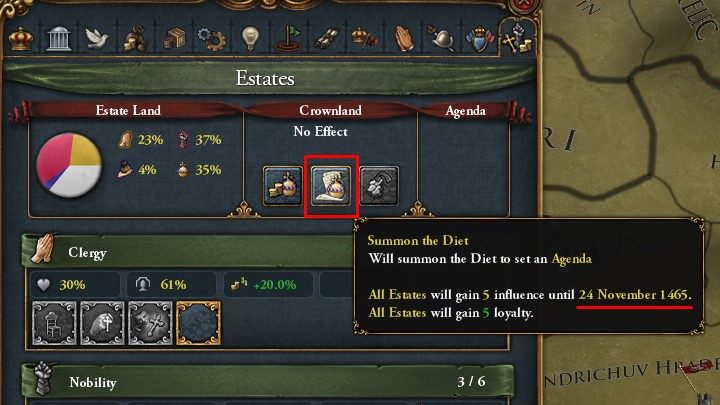 Używając opcji zwołać Sejm (Summon the Diet) ukazuje nam się wybór pomiędzy trzema decyzjami - Europa Universalis 4: Stany mieszczańskie - Europa Universalis 4 - poradnik do gry