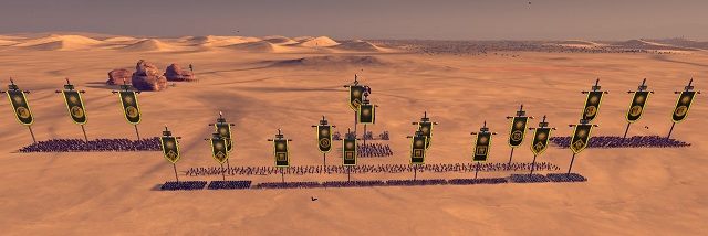 Największą wadą tej formacji jest duża podatność na ataki służące rozbiciu falangi - Przykładowe formacje i manewry | Walka w Total War Rome II - Total War: Rome II - poradnik do gry