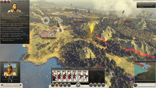 Tym razem naszym zadaniem będzie obrona przesmyku górskiego przed przeważającymi liczebnie oddziałami wroga - Prolog w Total War Rome II | Początek - Total War: Rome II - poradnik do gry