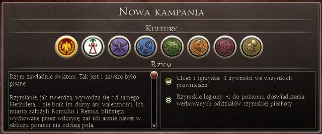 Po zdecydowaniu się, którą kulturę zamierzamy reprezentować musimy wybrać konkretną frakcję - Nowa kampania w Total War Rome II | Początek - Total War: Rome II - poradnik do gry