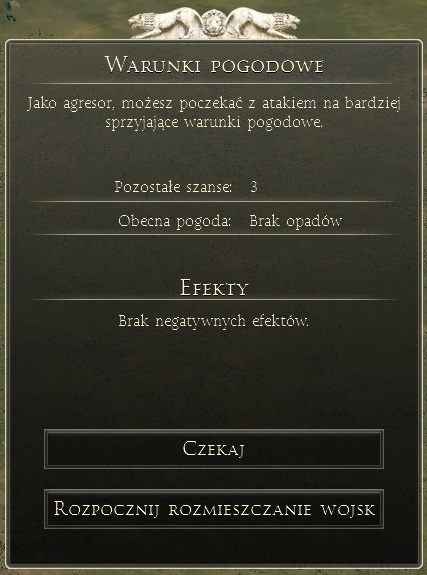 Niezależnie od wybranej pogody naszym następnym krokiem będzie rozstawienie wojsk - Pole walki | Walka w Total War Rome II - Total War: Rome II - poradnik do gry
