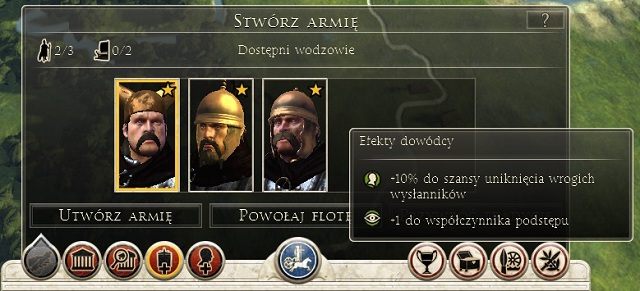 W celu zwiększenia stanu osobowego armii w pierwszej kolejności musimy wybrać generała - Zarządzanie armią w Total War Rome II | Wojsko - Total War: Rome II - poradnik do gry