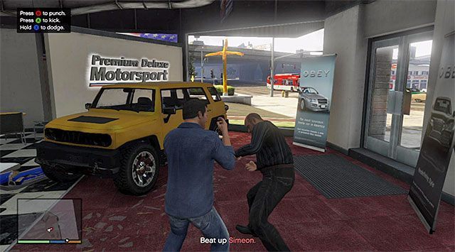 Wykonuj uniki i szukaj okazji do wyprowadzania uderzeń - GTA 5: Komplikacje - solucja - GTA 5 - poradnik do gry