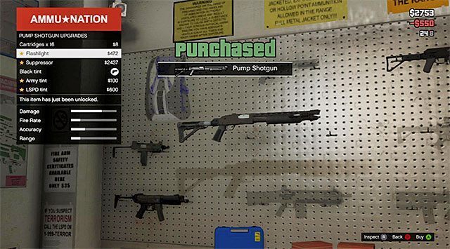 Musisz zakupić strzelbę oraz przystosowaną do niej latarkę - GTA 5: Długaśna odsiadka - solucja - GTA 5 - poradnik do gry