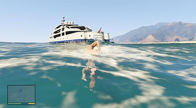 Postaraj się nie stracić czasu w trakcie prób dotarcia do jachtu - GTA 5: Córeczka tatusia - solucja - GTA 5 - poradnik do gry