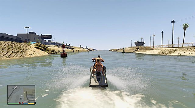 Płyń cały czas prosto i nie trać czasu na badanie bocznych odnóg, bo początkowo nie będą one nigdzie prowadziły - GTA 5: Córeczka tatusia - solucja - GTA 5 - poradnik do gry
