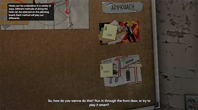 Moment wyboru wariantu napadu - GTA 5: Sprawdzanie jubilera - solucja - GTA 5 - poradnik do gry