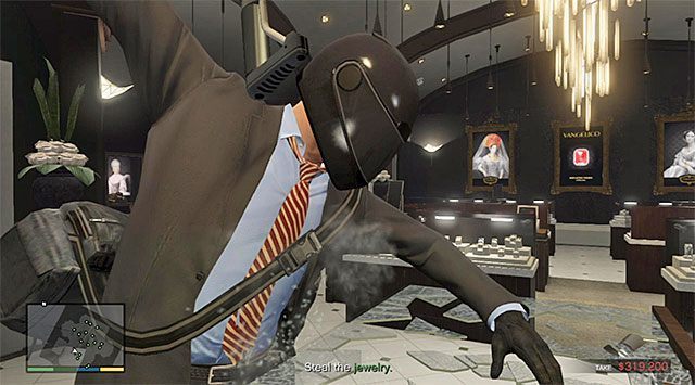 Wykradaj klejnoty z kolejnych gablot - GTA 5: Robótka u jubilera - wariant głośny (Loud) - solucja - GTA 5 - poradnik do gry