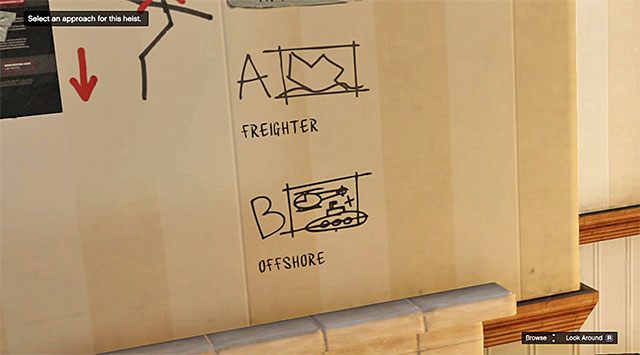 Moment wyboru wariantu napadu - GTA 5: Zwiad w porcie - solucja - GTA 5 - poradnik do gry