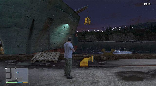 Łódź podwodna znajduje się w dokach w południowo-wschodniej części Los Santos i jest ona przyczepiona do dużego okrętu - GTA 5: Mała podwodna - solucja - GTA 5 - poradnik do gry