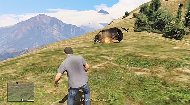 Najłatwiej jest po prostu wysadzić w powietrze furgonetkę - GTA 5: Caida Libre - solucja - GTA 5 - poradnik do gry