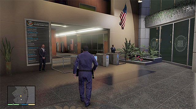 Bramki kontrolne - GTA 5: Napad na Biuro - użycie przebrań strażaków (Fire Crew) - solucja - GTA 5 - poradnik do gry