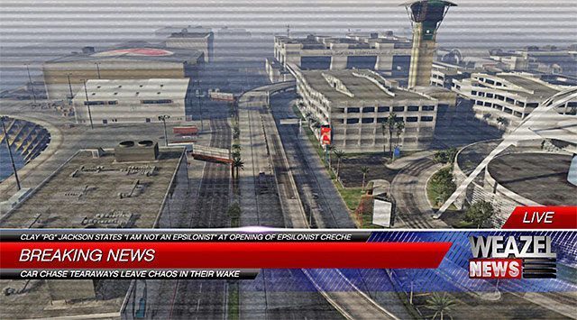 Podgląd z kamery śmigłowca Weazel News - GTA 5: Problemy prawne - solucja - GTA 5 - poradnik do gry