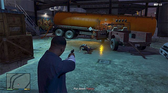 Musisz oddać strzał w stronę Trevora - GTA 5: Zakończenie A, Zdrowy rozsądek - solucja - GTA 5 - poradnik do gry