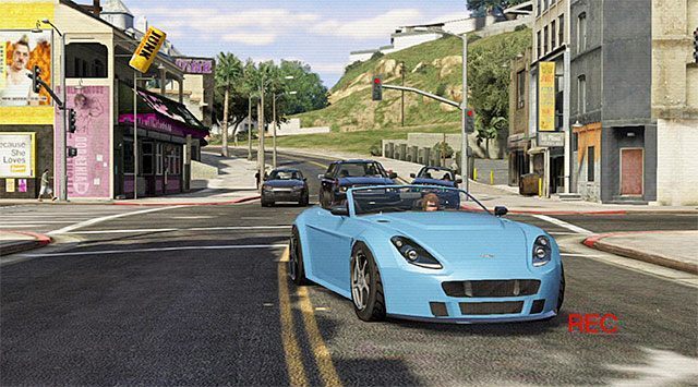 Staraj się utrzymywać Poppy w obiektywie kamery - GTA 5: Paparazzo, Sekstaśma - solucja, nagrody, wyzwania - GTA 5 - poradnik do gry