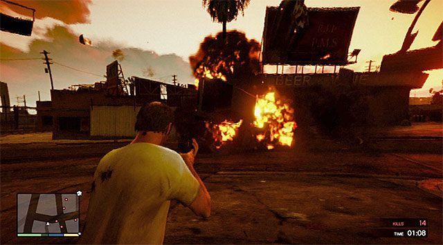 Granaty w dalszym ciągu są idealnym sposobem na niszczenie pojazdów - GTA 5: Rampage Two (Rzeźnia 2) - solucja, nagrody, wyzwania - GTA 5 - poradnik do gry