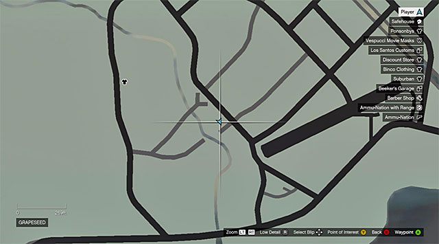 Ostatni trzeci poszukiwany obiekt to but (miejsce odnalezienia pokazane na screenie) - GTA 5: Pogoń za prawdą - solucja, nagrody, wyzwania - GTA 5 - poradnik do gry