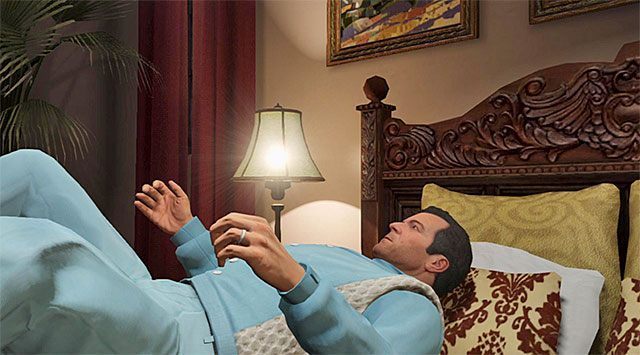 Możesz skorzystać z łóżka lub odczekać aż minie 10 dni, wykonując w międzyczasie inne misje - GTA 5: Noszenie prawdy - solucja, nagrody, wyzwania - GTA 5 - poradnik do gry