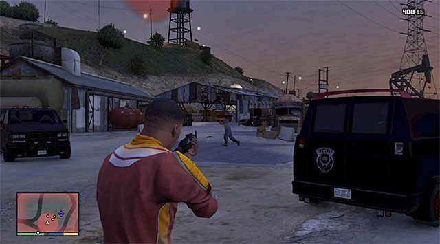 Rozpraw się z pierwszą grupą gangsterów - GTA 5: Złomowisko samochodowe, Nieruchomości - solucja, wszystkie misje - GTA 5 - poradnik do gry