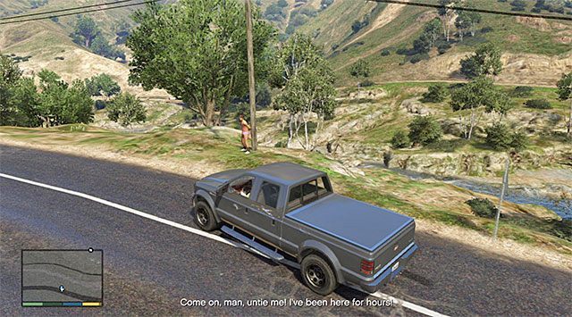 Przywiązany do słupa młodzieniec - GTA 5: Uciekający pan młody, Przypadkowe zdarzenia - solucja - GTA 5 - poradnik do gry