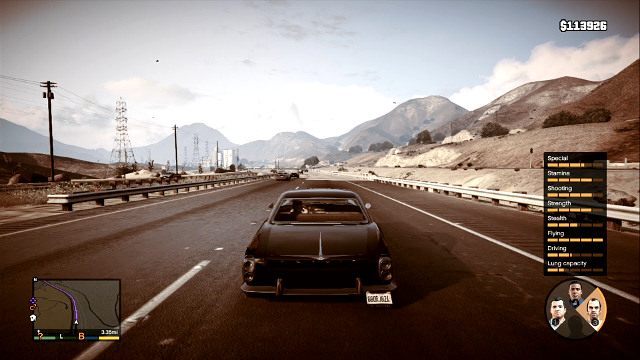 Aktualne statystki znajdziesz otwierając okno wyboru postaci - GTA 5: Umiejętności bohaterów - GTA 5 - poradnik do gry