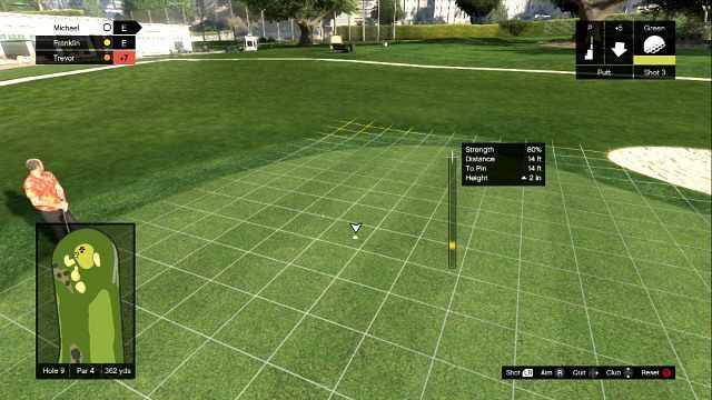 W kończących uderzeniach liczy się precyzja, a nie siła - GTA 5: Golf - porady - GTA 5 - poradnik do gry