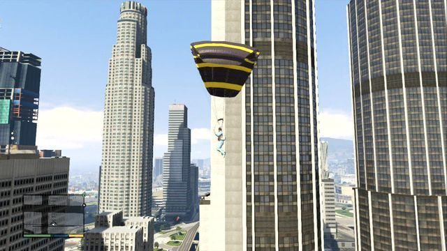 Skakanie z wieżowców dobrze wpływa na krążenie - GTA 5: Skoki spadochronowe - porady - GTA 5 - poradnik do gry