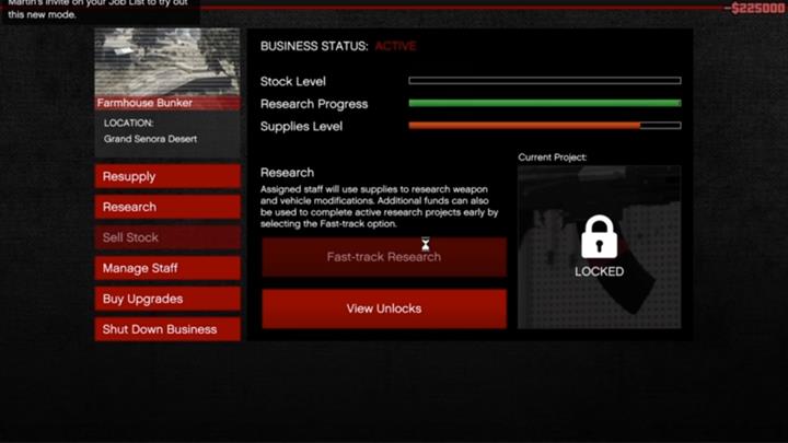 Dzięki prowadzeniu badań zyskasz dostęp do szeregu nowych opcji - GTA Online: Bunkry - produkcja badania - GTA 5 - poradnik do gry