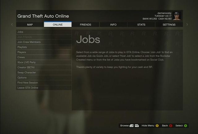 Menu gry jest bardzo czytelne - GTA Online: Menu gry oraz menu interakcji - GTA 5 - poradnik do gry