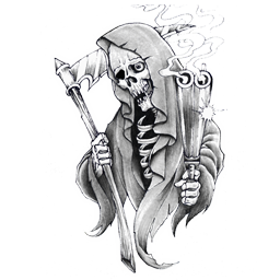 Tatuaż Żniwiarz z dymiącą spluwą - GTA Online: Nagrody - porady - GTA 5 - poradnik do gry