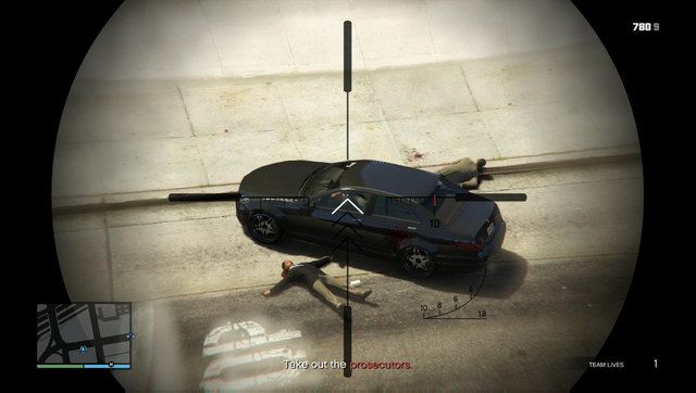 Sprzątnij wszystkich, gdy tylko wyjdą z samochodu - GTA Online: Ucieczka z więzienia (Prison Break), napad 2 - solucja, opis przejścia - GTA 5 - poradnik do gry