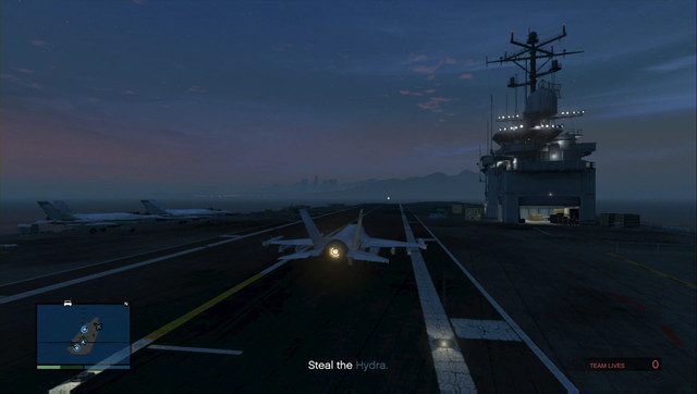 Jeśli nie jesteś zbyt dobrym pilotem, zostaw Hydrę komuś innemu - GTA Online: Skok na Humane Labs (Humane Raid), napad 3 - solucja - GTA 5 - poradnik do gry
