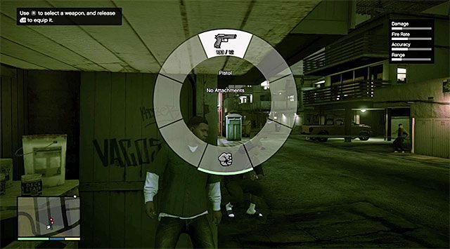 Okno wyboru broni - GTA 5: Konfiskata - solucja - GTA 5 - poradnik do gry