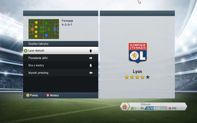 Panel szybkich taktyk pozwala na przypisanie poszczególnych wariantów dynamicznych rozgrywek do poszczególnych klawiszy - dzięki temu możemy uporządkować taktyki zarówno w kwestii ofensywy i defensywy do różnych przycisków oraz własnoręcznie stworzonych kombinacji - Własna taktyka, szybkie taktyki i role zawodników | Taktyka w FIFA 14 - FIFA 14 - poradnik do gry