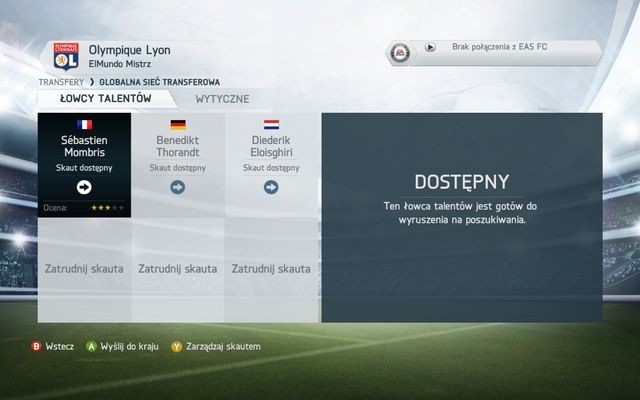 Od teraz podstawą naszej działalności na rynku transferowym stają się skauci - to dzięki nim jesteśmy w stanie odnaleźć piłkarzy pasujących do naszych wymagań - Transfery i globalna sieć transferów | Tryb kariery menedżerskiej w FIFA 14 - FIFA 14 - poradnik do gry