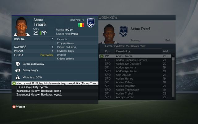 Ich możliwości oraz statystyki liczbowe zdobędziemy tylko wówczas, gdy do zawodnika, którym się interesujemy, przydzielimy skauta - im dłużej będzie on obserwował wybranego piłkarza, tym więcej współczynników liczbowych będziemy mogli przeglądnąć - Transfery i globalna sieć transferów | Tryb kariery menedżerskiej w FIFA 14 - FIFA 14 - poradnik do gry