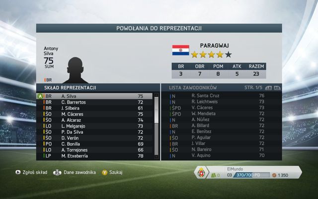 Prowadzenie reprezentacji narodowej nie nastręcza zbyt wielu obowiązków - oprócz oczywistego faktu rozegrania meczów międzypaństwowych i starania się o wypełnienie minimów stawianych przez narodowe związki piłkarskie do naszych zajęć należy wyselekcjonowanie kilkunastu zawodników, których będziemy w - Menedżer reprezentacji narodowej | Tryb kariery menedżerskiej w FIFA 14 - FIFA 14 - poradnik do gry