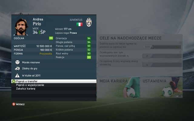 Drugi z panelów - Moja gwiazda - daje sposobność do wnikliwego przyjrzenia się celom na nadchodzący mecz, jak również prześledzenie kompletnych statystyk w trakcie trwania naszej wirtualnej kariery - Menu trybu zawodniczego | Tryb kariery zawodniczej w FIFA 14 - FIFA 14 - poradnik do gry