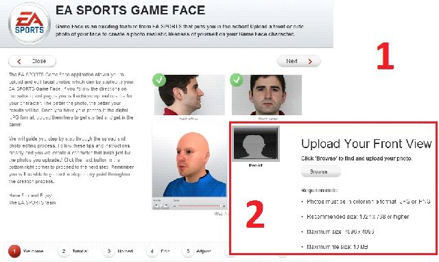 Pojawi się nam powitalny ekran, na którym klikamy Next - Funkcja Game Face | Wirtualne kluby w FIFA 14 - FIFA 14 - poradnik do gry