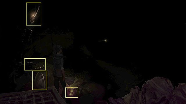 By uczynić zadość wizji, ściągnij srebrną paterę z zakrwawionego haka i zetrzyj z niego krew bandażem - Zinterpretuj właściwie tajemniczą wizję | Rozdział I Memoria - Memoria - poradnik do gry