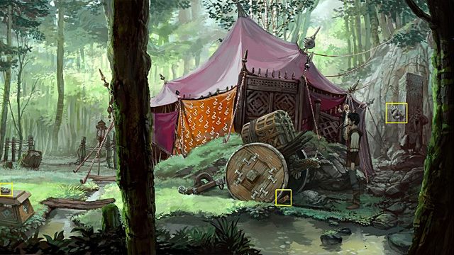 Tu uwagę młodzieńca zwróci maska przy kolejnym kamiennym słupie (po prawej) - Usuń maskę z kamiennego filaru | Rozdział II Memoria - Memoria - poradnik do gry