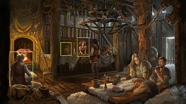 Zadziałaj też czarem niszczącym na beczkę z winem (z lewej strony lady) - Stwórz kompletny szkic napastnika (1) | Rozdział II Memoria - Memoria - poradnik do gry