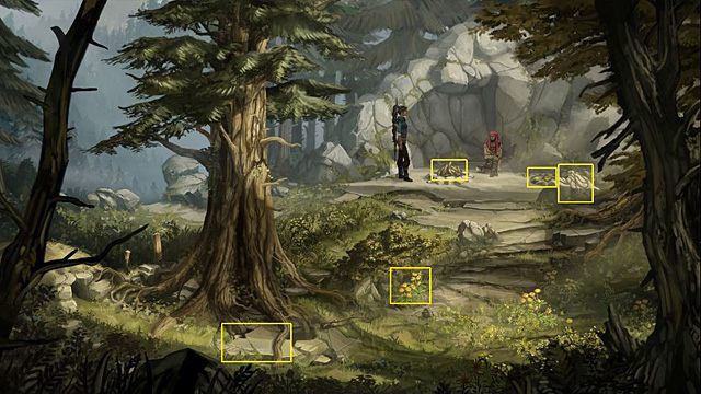 Z miejsca na ognisko (na lewo od siedzącego przy skale Rachwana) weź wszystkie polana - Znajdź coś do jedzenia | Rozdział II Memoria - Memoria - poradnik do gry