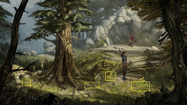 Na kwiecistej łączce po prawej, gdzie też rośnie sporo mniszka, połóż skórę - Znajdź coś do jedzenia | Rozdział II Memoria - Memoria - poradnik do gry