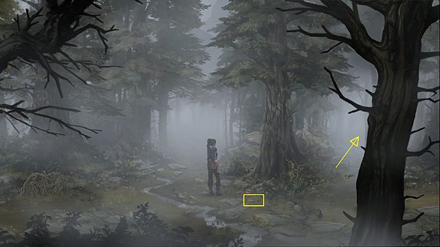 Rzuć liną z pętlą w stronę wbitego w drzewo sztyletu, a gdy ten spadnie, podnieś go z ziemi - Podążaj śladami Rachwana | Rozdział III Memoria - Memoria - poradnik do gry