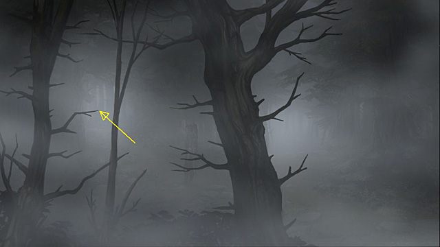 Dotarłszy do zniszczonego namiotu i martwego konia, nadal maszeruj główną dróżką (w głąb ekranu - 3x), a następnie w górne lewo - Sforsuj cierniste krzewy pełne pająków i oswobodź magiczną laskę z pajęczyny | Rozdział III - Memoria - poradnik do gry