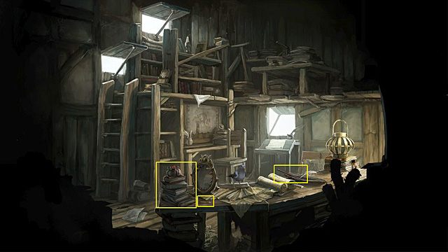 Jako Nuri w gabinecie Bodiaka spróbuj zabrać leżący na biurku wytrych - Dostań się do domu Owlrica | Rozdział IV Memoria - Memoria - poradnik do gry